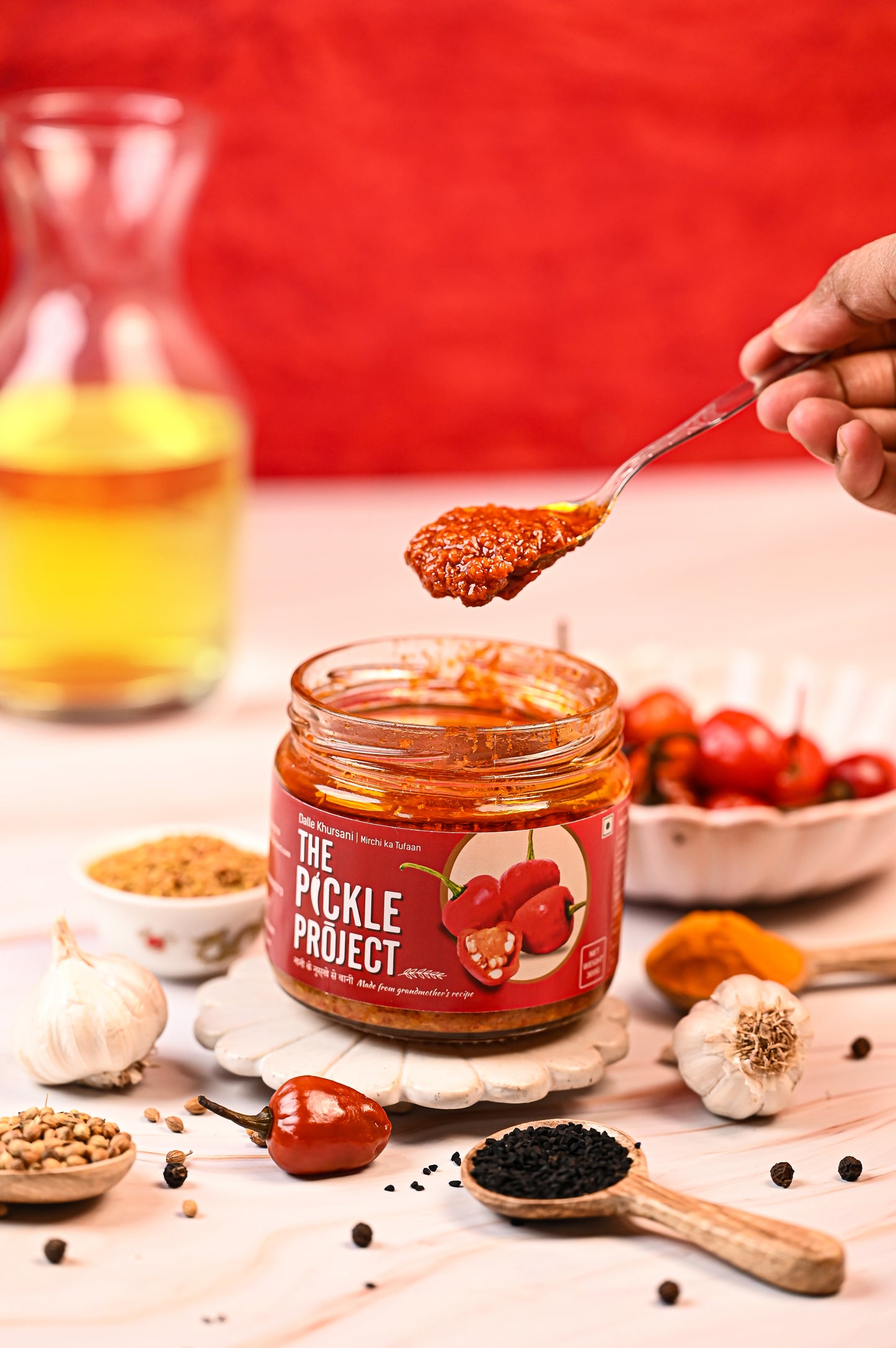 The Pickle Project Dalle Chilli Pickle – Hot & Spicy, Mustard Oil, Authentic Darjeeling Taste