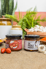 Spicy Pickle Combo Achar | Chilli Garlic & Dalle Khursani Achar | Homemade Spicy Pickle