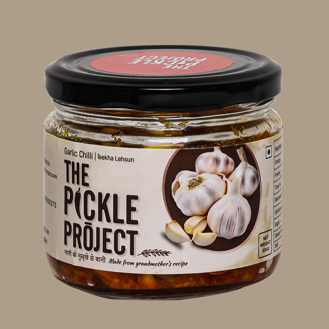 Homemade Garlic & Chilli Pickle (Lehsun Mirch Ka Achar)