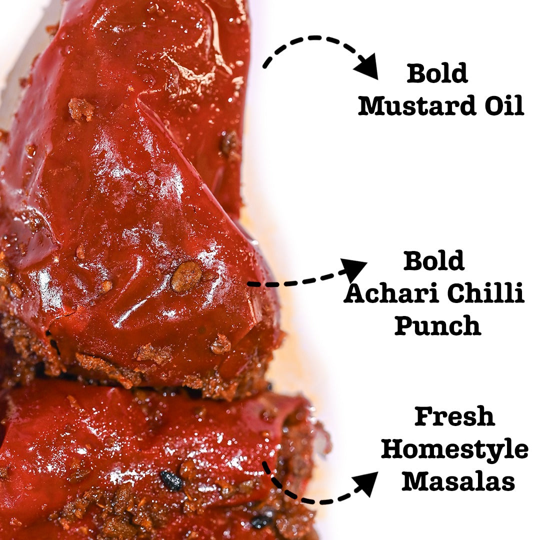 लाल मिर्च भरुआ अचार | STUFFED RED CHILLI PICKLE