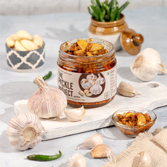 Homemade Garlic & Chilli Pickle (Lehsun Mirch Ka Achar)