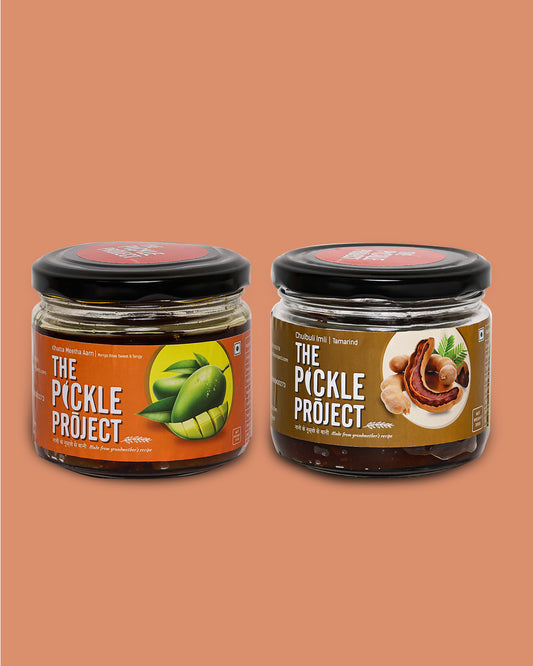 Mango & Tamarind Pickle Duo – Tangy Delight (2×300 g Jars) | 100% Natural & Preservative-Free